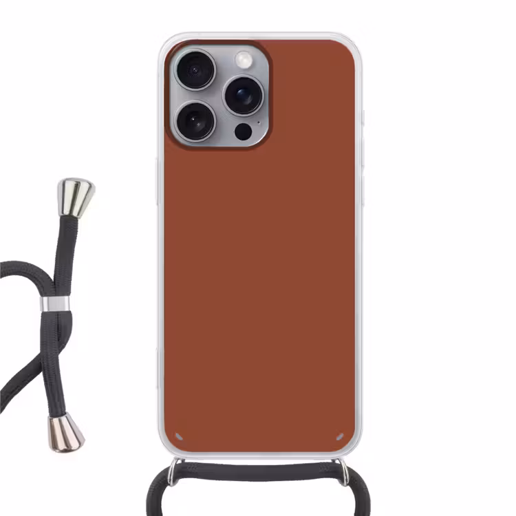 Burnt - Mahogany - Terracotta Hoesje iPhone 16 Pro Max met koord klein 804 -3d