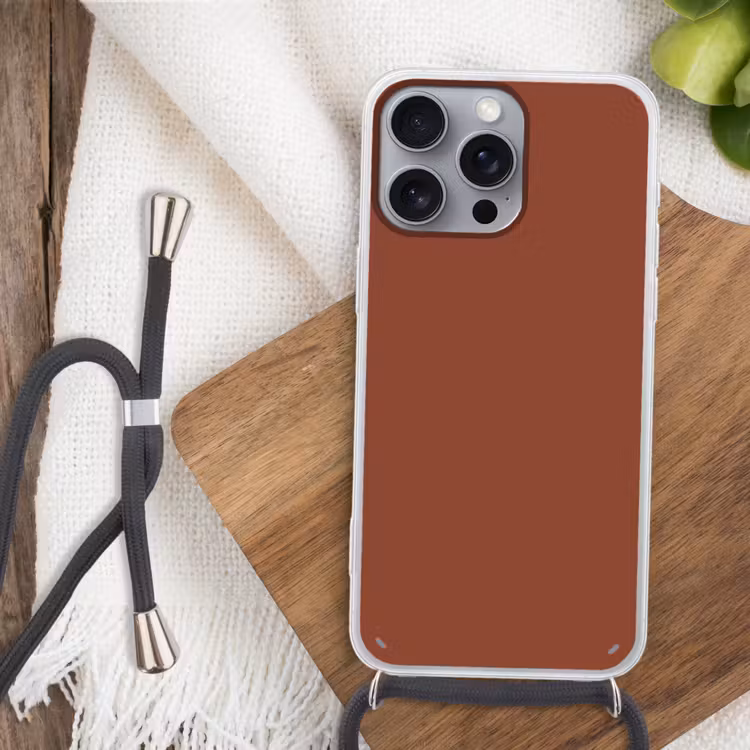 Burnt - Mahogany - Terracotta Hoesje iPhone 16 Pro Max met koord klein 804 -sfeer4