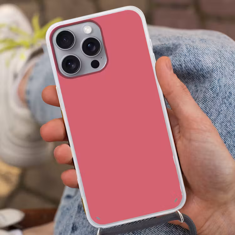 Crimson - Rose - Roze Hoesje iPhone 16 Pro Max met koord klein 804 -sfeer3