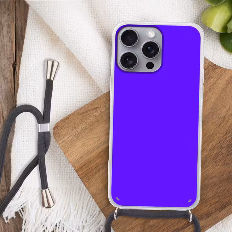 Electric - Indigo - Paars Hoesje iPhone 16 Pro Max met koord klein 804 -sfeer4