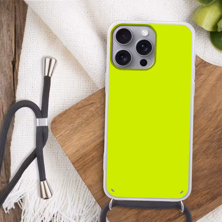 Electric - Lemon - Geel Hoesje iPhone 16 Pro Max met koord klein 804 -sfeer4