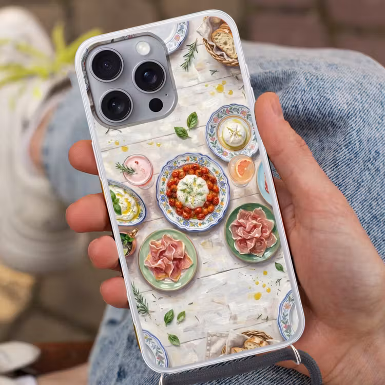 Eten - Tafel - Divers - Modern Hoesje iPhone 16 Pro Max met koord klein -sfeer3
