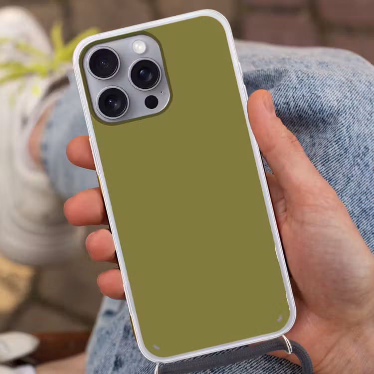 Juniper - Groen - Organisch Hoesje iPhone 16 Pro Max met koord klein 804 -sfeer3