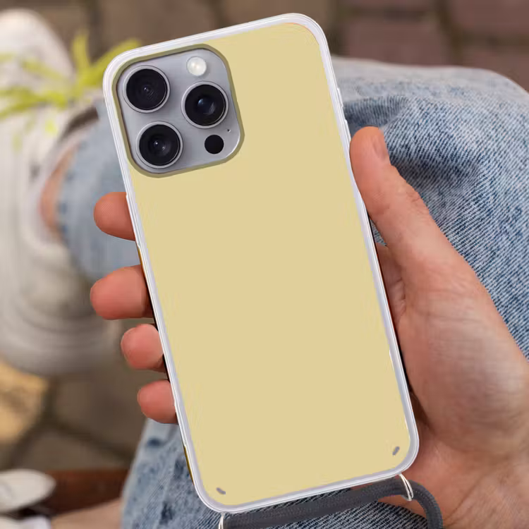 Mellow - Touch - Geel Hoesje iPhone 16 Pro Max met koord klein 804 -sfeer3