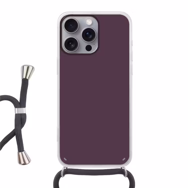 Midnight - Plum - Paars Hoesje iPhone 16 Pro Max met koord klein 804 -3d