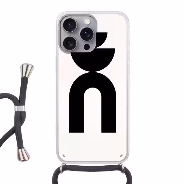 Phone case crossbody - Minimalist - Art - White - Minimalistisch - Kunst - Wit Hoesje iPhone 16 Pro Max met koord klein
