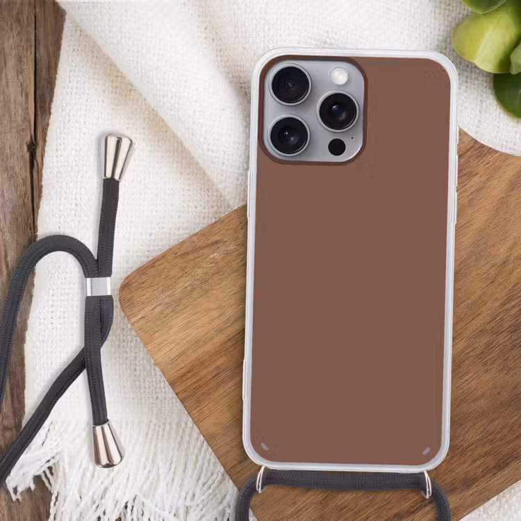 Muted - Chestnut - Bruin Hoesje iPhone 16 Pro Max met koord klein 804 -sfeer4