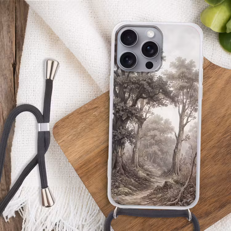 Natuur - Bos - Eik Hoesje iPhone 16 Pro Max met koord klein -sfeer4