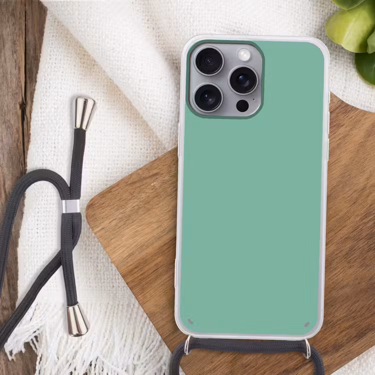 Ocean - Jade - Groen Hoesje iPhone 16 Pro Max met koord klein 804 -sfeer4