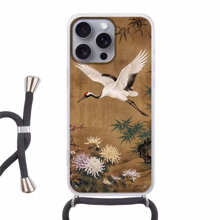 Oosters - Elegant - Kleurrijk Hoesje iPhone 16 Pro Max met koord klein -3d