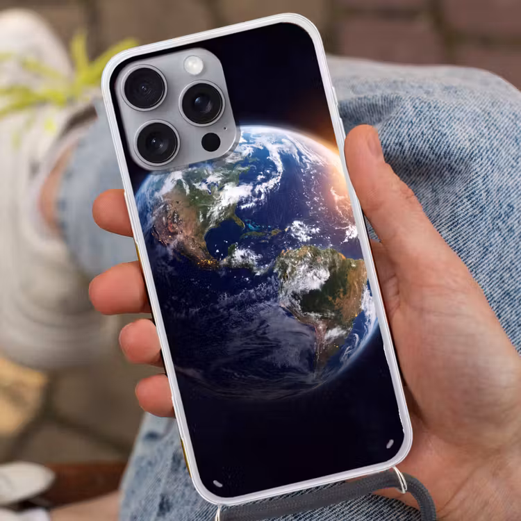 Phone case crossbody - Planet - Space - Cosmos - Planeet - Ruimte - Kosmos Hoesje iPhone 16 Pro Max met koord klein