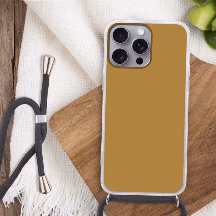 Rhythmic - Ochre - Geel Hoesje iPhone 16 Pro Max met koord klein 804 -sfeer4