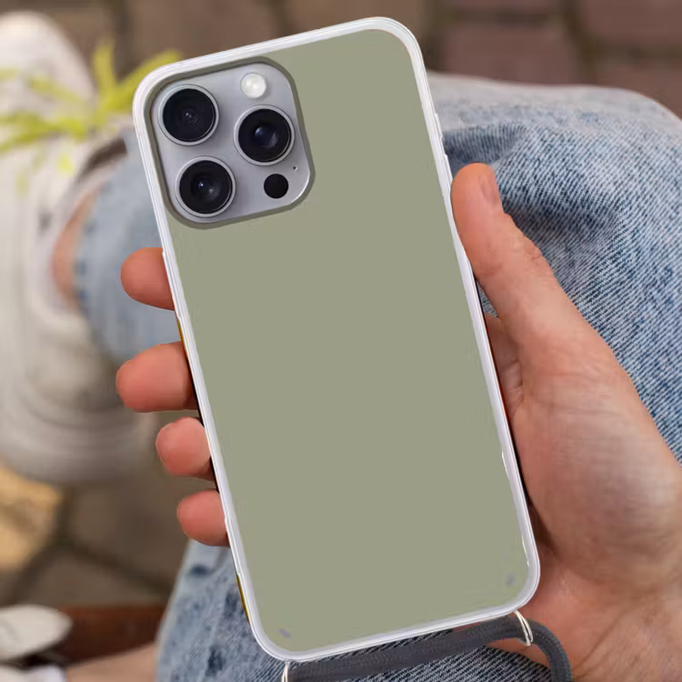 Sage - Mist - Groen Hoesje iPhone 16 Pro Max met koord klein 804 -sfeer3