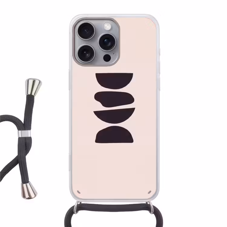 Phone case crossbody - Shapes - Abstract - Modern - Vormen - Abstract - Modern Hoesje iPhone 16 Pro Max met koord klein