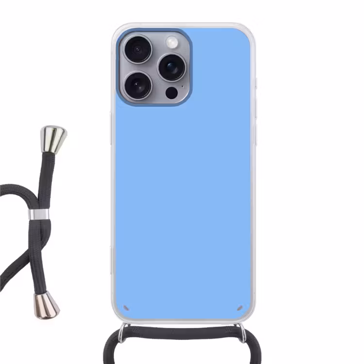 Sky - Glow - Blauw Hoesje iPhone 16 Pro Max met koord klein 804 -3d