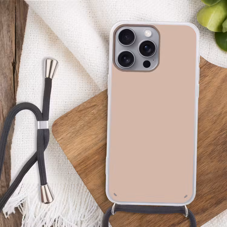 Soft - Clay - Nude Hoesje iPhone 16 Pro Max met koord klein 804 -sfeer4