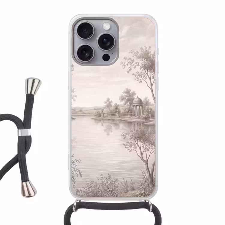 Terras - Water - Natuur - Landschap Hoesje iPhone 16 Pro Max met koord klein -3d