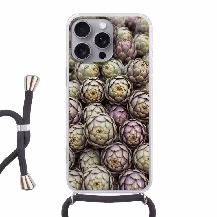 Phone case crossbody - Vegetables - Fresh - Food - Groenten - Vers - Eten Hoesje iPhone 16 Pro Max met koord klein