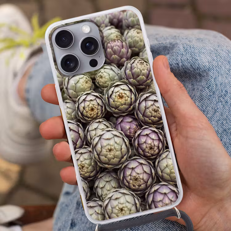 Phone case crossbody - Vegetables - Fresh - Food - Groenten - Vers - Eten Hoesje iPhone 16 Pro Max met koord klein
