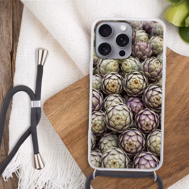 Phone case crossbody - Vegetables - Fresh - Food - Groenten - Vers - Eten Hoesje iPhone 16 Pro Max met koord klein