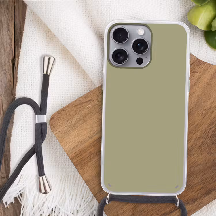 Vintage - Sage - Groen Hoesje iPhone 16 Pro Max met koord klein 804 -sfeer4