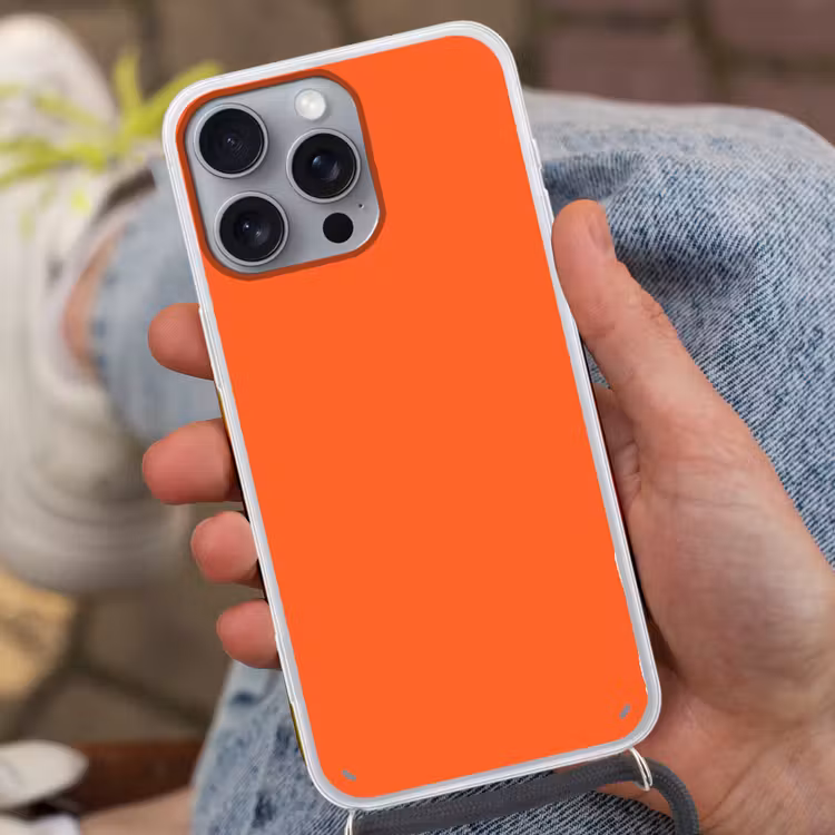 Vivid - Amber - Oranje Hoesje iPhone 16 Pro Max met koord klein 804 -sfeer3
