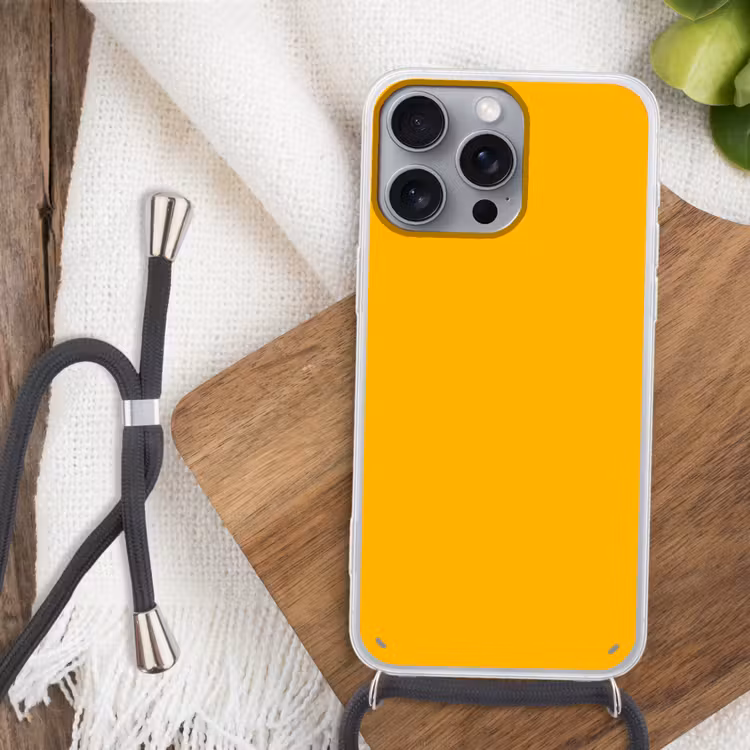 Vivid - Amber - Geel Hoesje iPhone 16 Pro Max met koord klein 804 -sfeer4