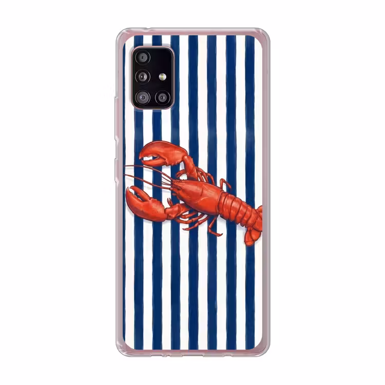 Schaaldier - Kreeft - Marine - Illustratie - Rood Telefoonhoesje Samsung Galaxy A51 5G klein -3d