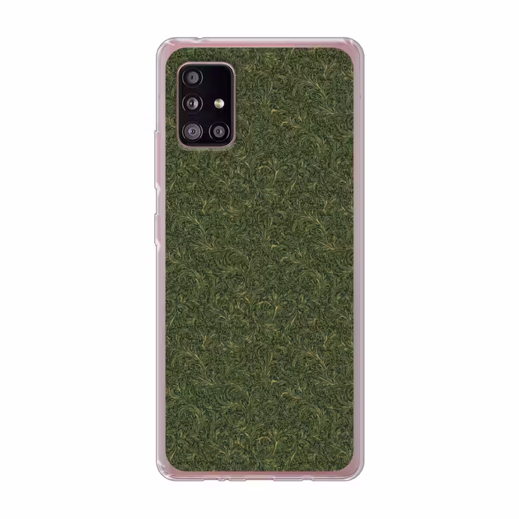 Donker - Groen - Krullend - Botanisch Telefoonhoesje Samsung Galaxy A51 5G klein 373 -3d