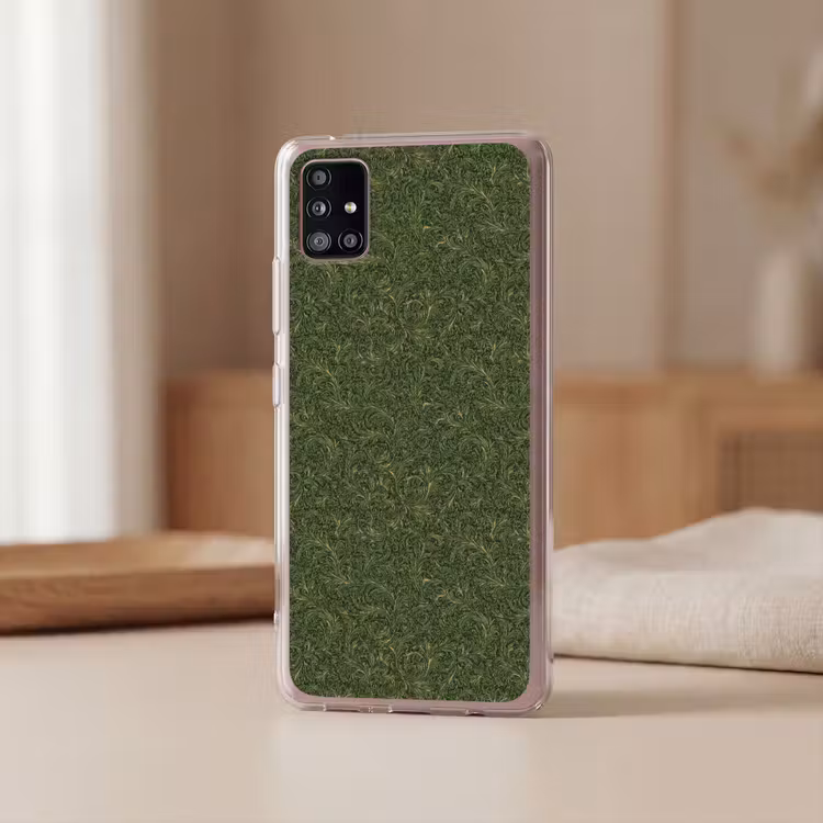Donker - Groen - Krullend - Botanisch Telefoonhoesje Samsung Galaxy A51 5G klein 373 -sfeer2