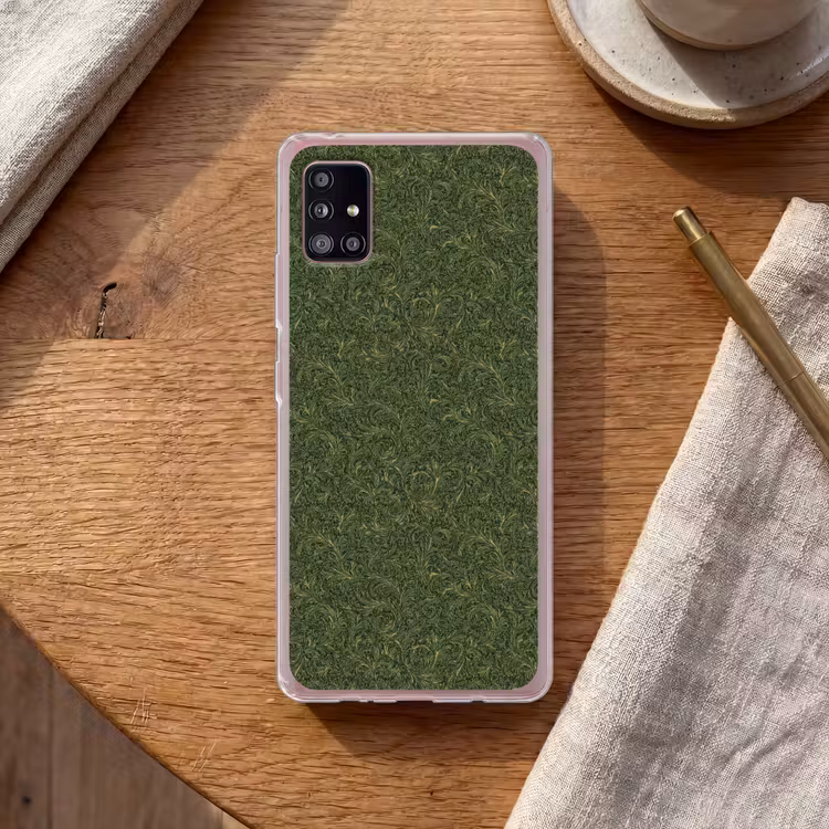 Donker - Groen - Krullend - Botanisch Telefoonhoesje Samsung Galaxy A51 5G klein 373 -sfeer1