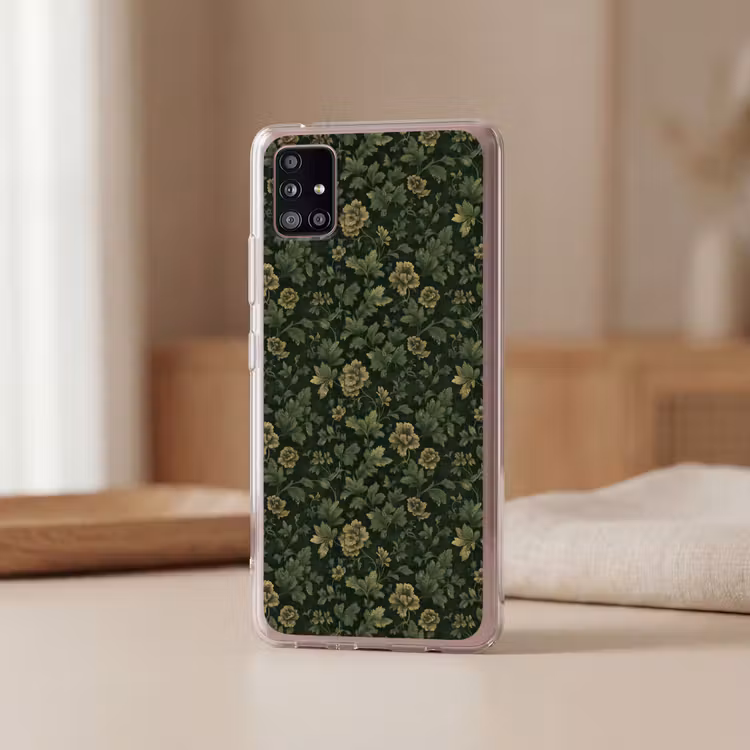 Donker - Groen - Goud - Botanisch Telefoonhoesje Samsung Galaxy A51 5G klein 373 -sfeer2