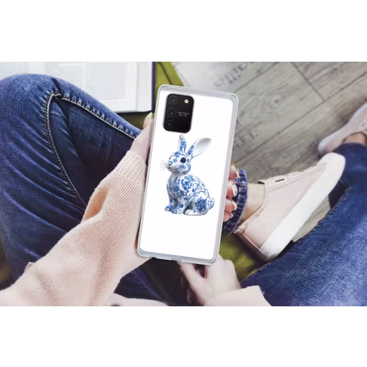 Delftsblauw - Haasje - Wit Telefoonhoesje Samsung Galaxy S10 Lite klein -handS10Lite