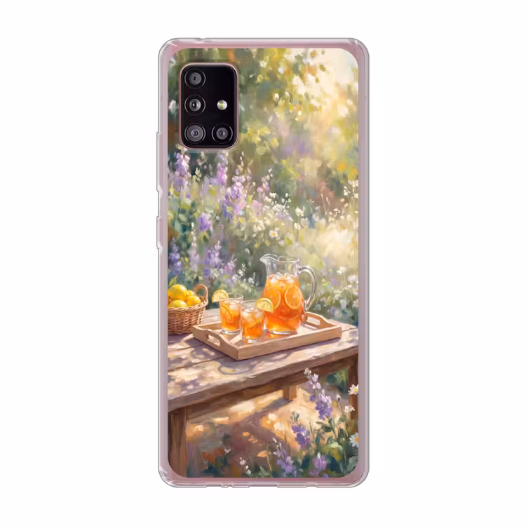 Drank - Citroen - Zomer - Tuin - Geel Telefoonhoesje Samsung Galaxy A51 5G klein -3d