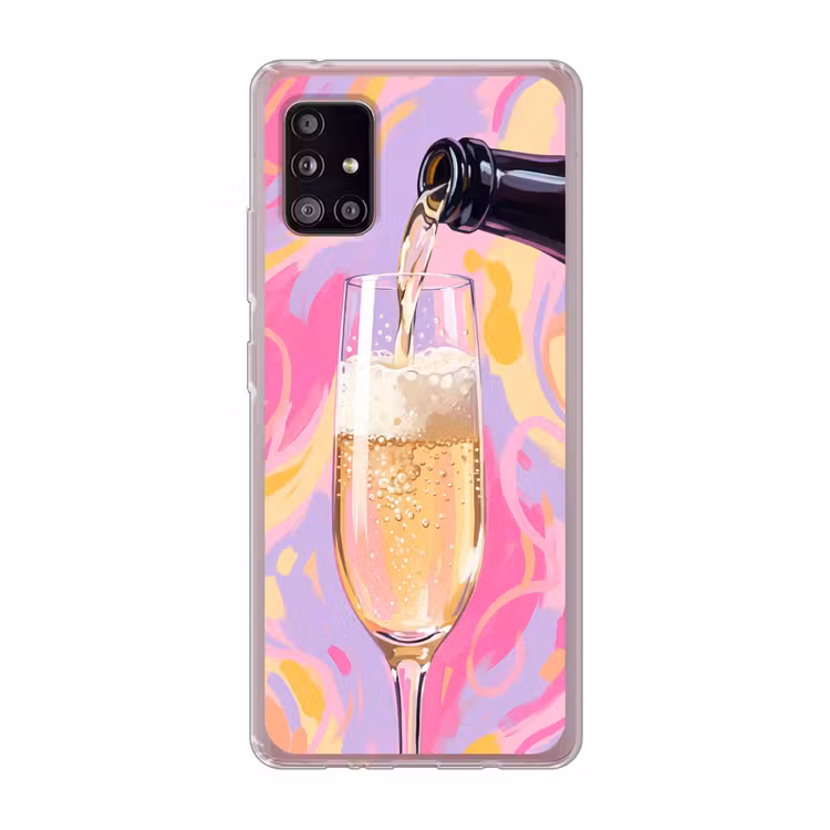 Drank - Inschenken - Feest - Abstract - Roze Telefoonhoesje Samsung Galaxy A51 5G klein -3d