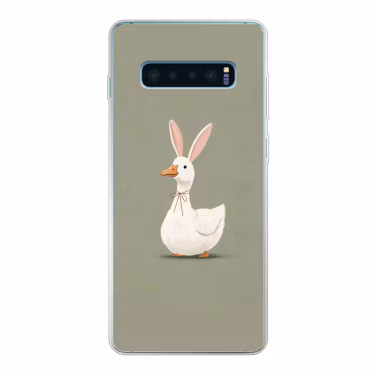 Eend - Konijnoren - Grijs Telefoonhoesje Samsung Galaxy S10 Lite klein -3d