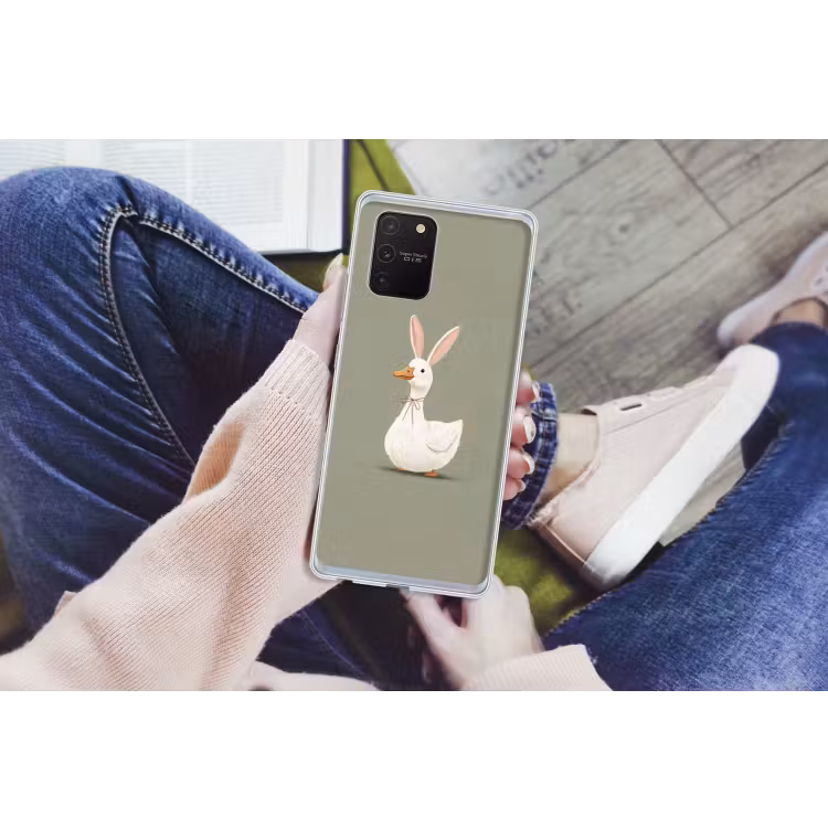 Eend - Konijnoren - Grijs Telefoonhoesje Samsung Galaxy S10 Lite klein -handS10Lite