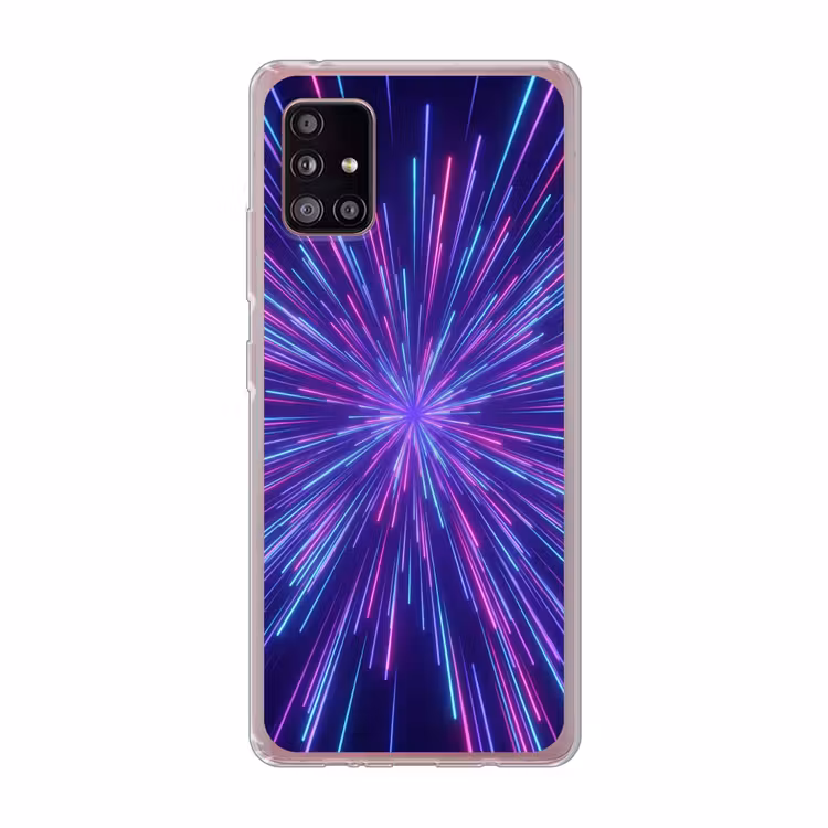 Dynamisch - Ruimte - Kleurrijk Telefoonhoesje Samsung Galaxy A51 5G klein -3d