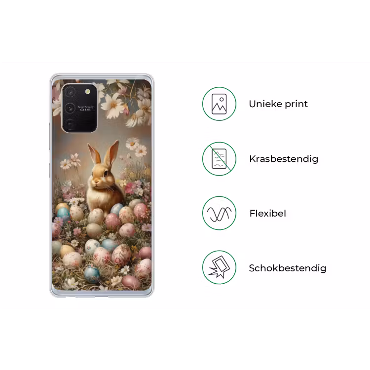 Paashaas - Lente - Paaseieren Telefoonhoesje Samsung Galaxy S10 Lite klein -specsS10Lite