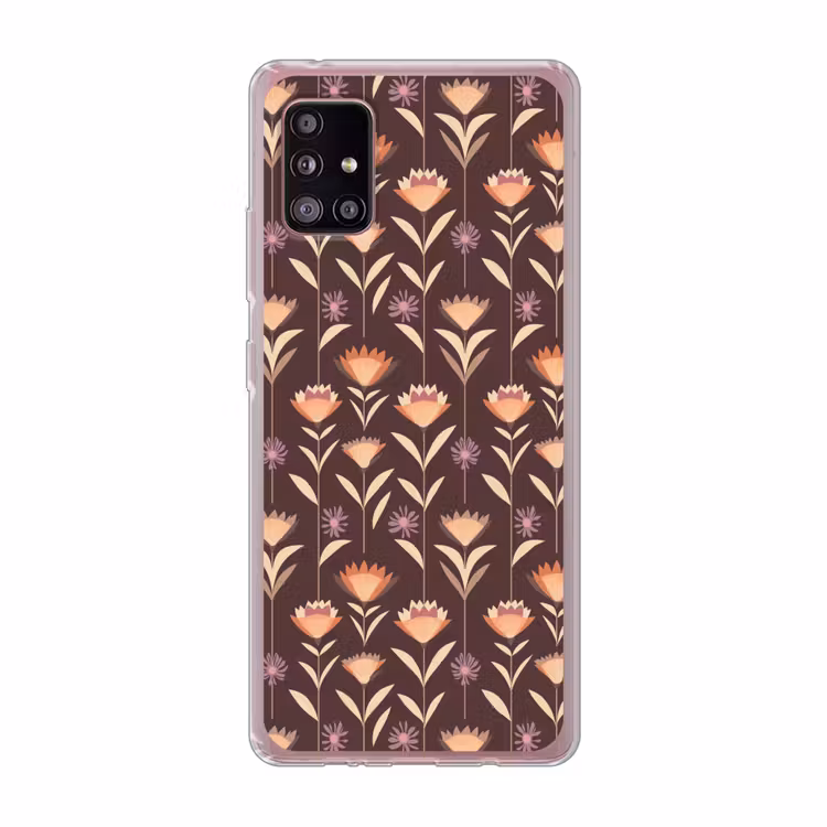 Elegant - Retro - Bruin Telefoonhoesje Samsung Galaxy A51 5G klein 373 -3d