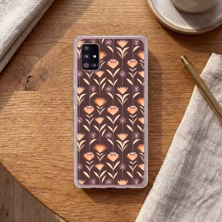 Elegant - Retro - Bruin Telefoonhoesje Samsung Galaxy A51 5G klein 373 -sfeer1