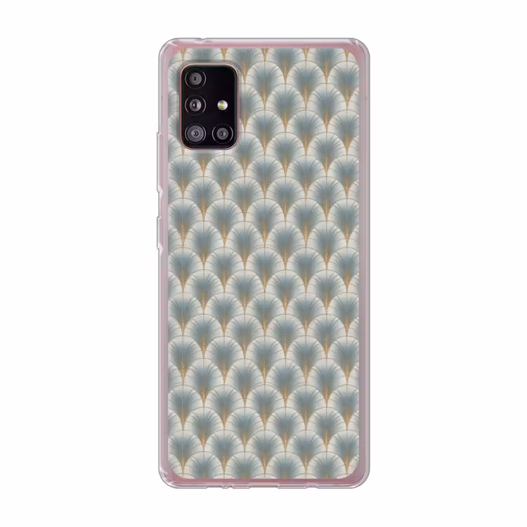 Waaier - Klassiek - Blauw Telefoonhoesje Samsung Galaxy A51 5G klein 373 -3d