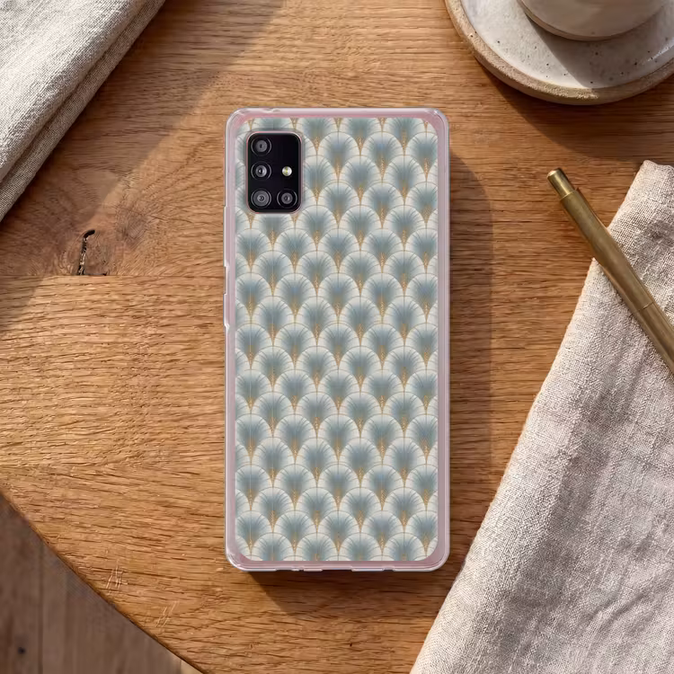 Waaier - Klassiek - Blauw Telefoonhoesje Samsung Galaxy A51 5G klein 373 -sfeer1