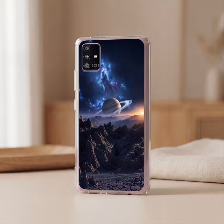Fantasy - Kosmos - Landschap Telefoonhoesje Samsung Galaxy A51 5G klein -sfeer2
