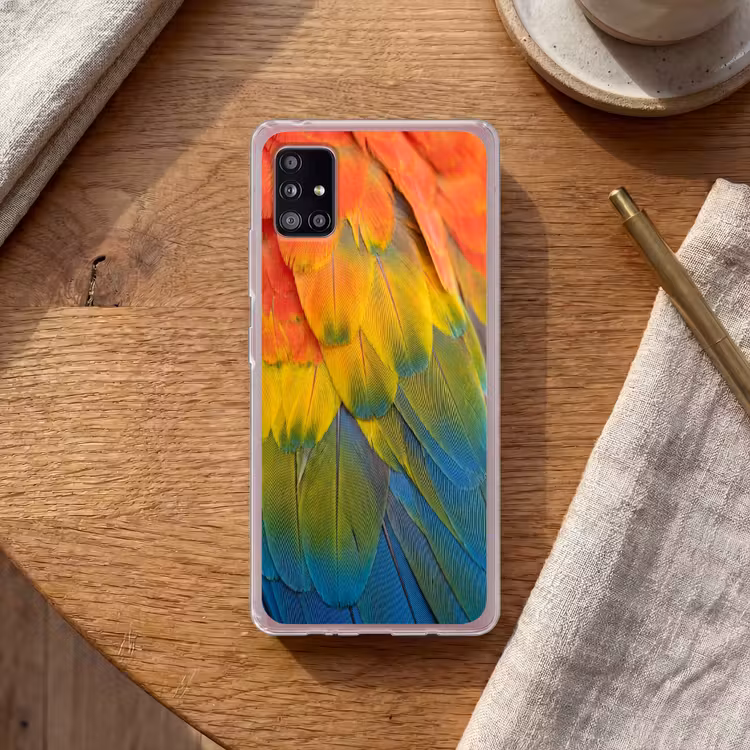 Veren - Ara - Kleurrijk Telefoonhoesje Samsung Galaxy A51 5G klein -sfeer1