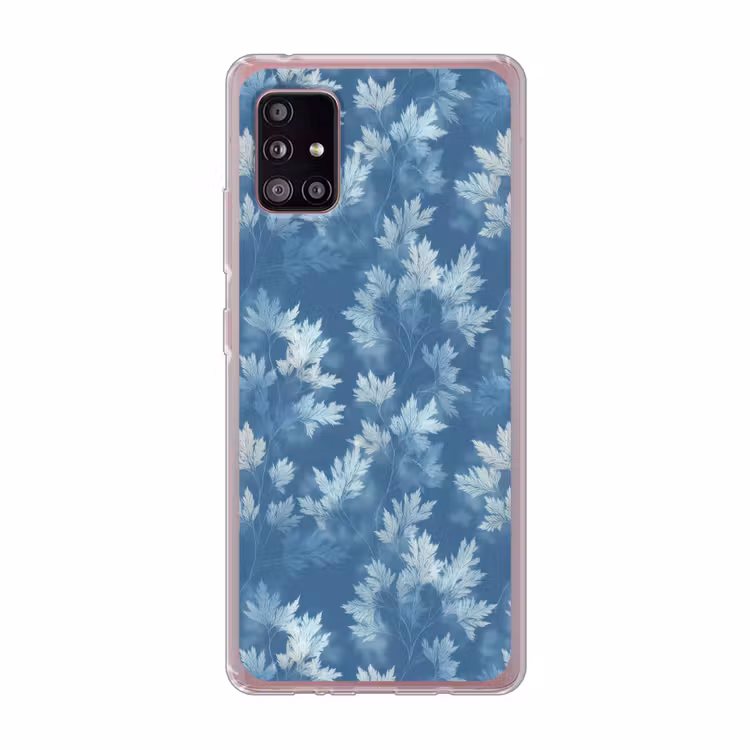 Varen - Botanisch - Patroon - Grijsblauw Telefoonhoesje Samsung Galaxy A51 5G klein 373 -3d