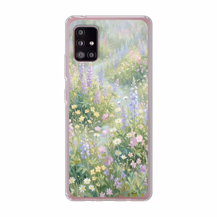 Bloemenveld - Heuvels - Kleurrijk Telefoonhoesje Samsung Galaxy A51 5G klein -3d