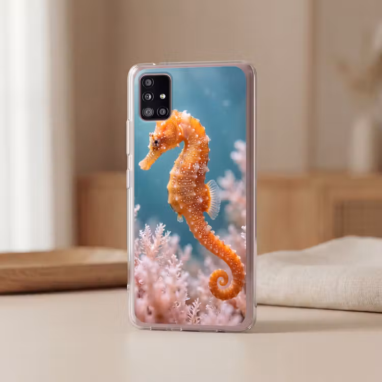 Vis - Koraal - Oceaan - Macro - Oranje Telefoonhoesje Samsung Galaxy A51 5G klein -sfeer2
