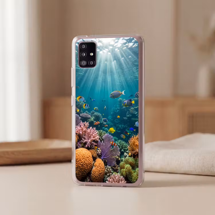 Vis - Koraal - Oceaan - Natuur - Kleurrijk Telefoonhoesje Samsung Galaxy A51 5G klein -sfeer2