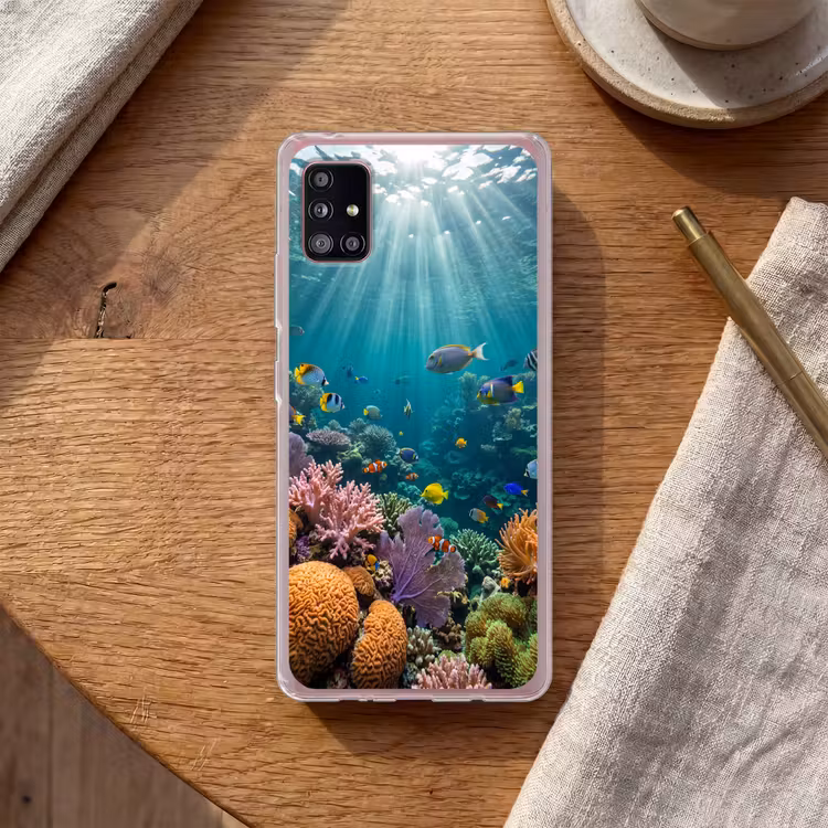 Vis - Koraal - Oceaan - Natuur - Kleurrijk Telefoonhoesje Samsung Galaxy A51 5G klein -sfeer1